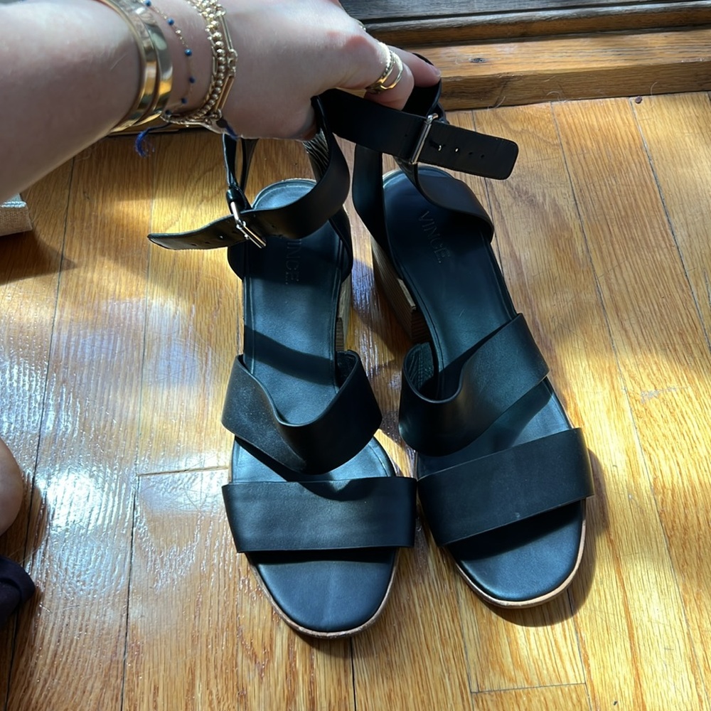 Vince leather mini heel